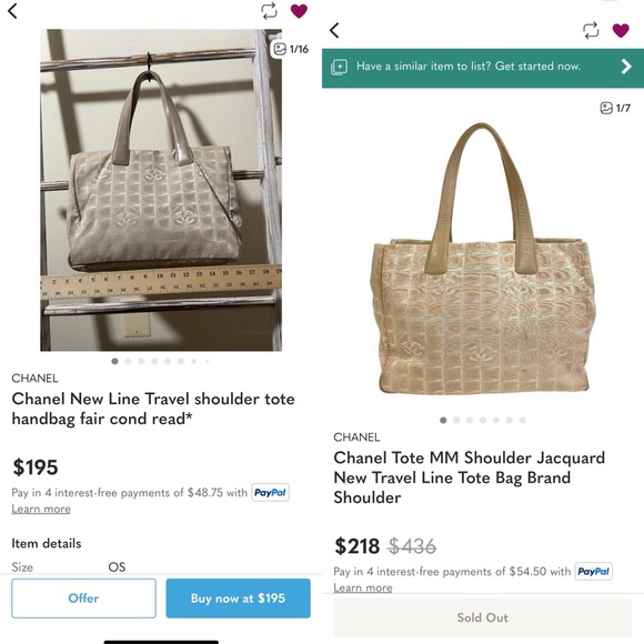 AUTHENTIC CHANEL Travel Line Beige CC Nylon, Leather Tote Bag - Picture 16 of 16